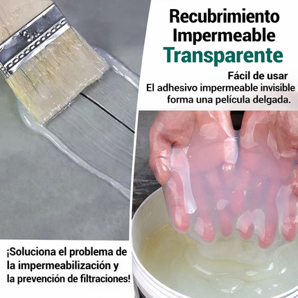 Agente Sellador Impermeabilizante Grietas Techo Azotea 1lts Transparente