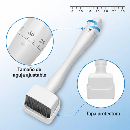 Derma Roller Titanio Agujas  Cuidado Facial 0 A 3.0mm