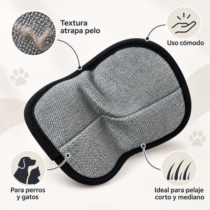 Guante Quita Pelo De Mascota Removedor De Pelo Gris Oscuro