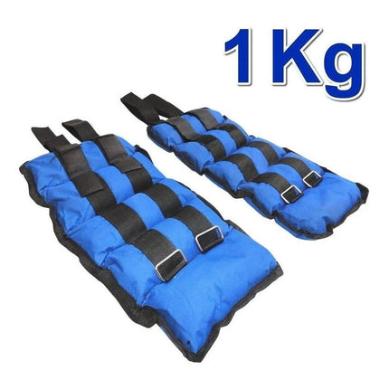 Tobi Pesas 1k C/u  Fitness Running Doble Vecro Azul
