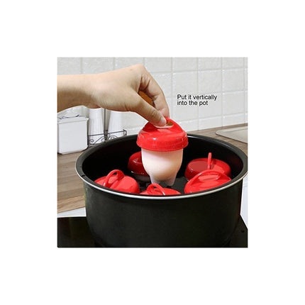 Hervidor De Huevos En Silicona Egg Boil X 6 Unidades Rojo