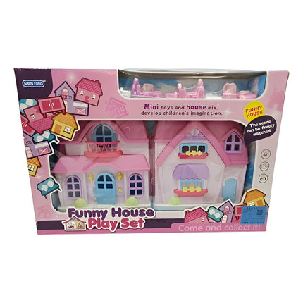 Casa Para Muñecas Con Muebles, En Caja Medida: 37x25cm V