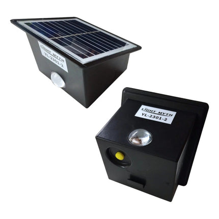 Luz Solar  Para Pared  Doble Arriba Y Abajo Negro