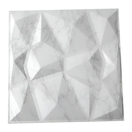 Revestimiento De Pared 3d Símil Mármol Claro 50 X 50 Cm Rayas Mármol