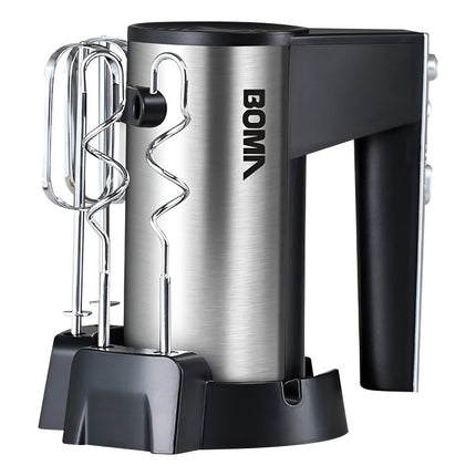 Batidora Electrica De Mano Con Soporte Boma Bde Negro/plateado