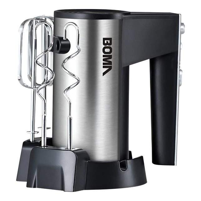 Batidora Electrica De Mano Con Soporte Boma Bde Negro/plateado