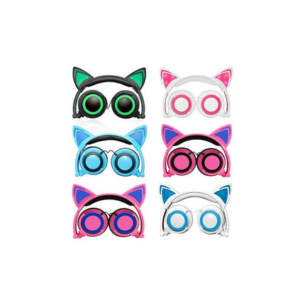 Auricular Vincha  Orejas Gato C/luces Led Colores  Varios