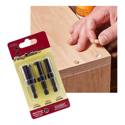 Set Sacabocado Tarugos De Madera Plugcutter Milescraft
