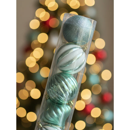 Set X9 Chirimbolos Para Arbol De Navidad  Grandes Verde Agua