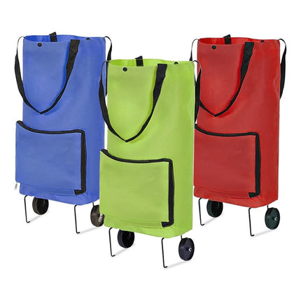 Bolso Carro De Feria Plegable Con Ruedas - Colores Varios