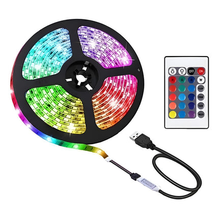 Cinta Tira Led Usb Rgb Colores 3 Metros C/ Control Rgb