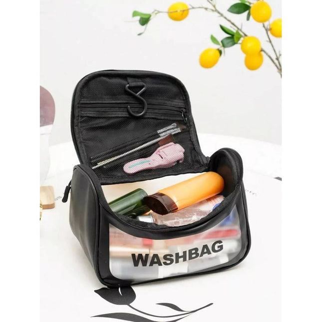 Set X3 Neceser Para Maquillaje Equipaje Organizador Mnl Liso Transparente