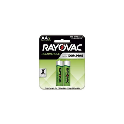 Pilas Recargables Aa Rayovac 2 Unidades 1350mah