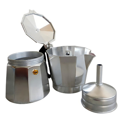 Cafetera Italiana 6 Tazas Aluminio Gris Genérica Gris