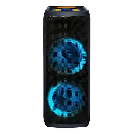 Parlante Caja Activa 2 X 10  Con Bluetooth Led Negro