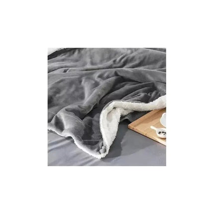 Manta Polar 1 Plazas Con Corderito Calidad Liso 1300 G Varios