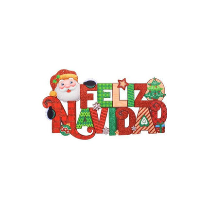Adorno Cartel Navideño 40x20cm Ccm00658 V