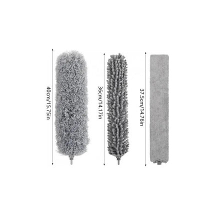 Plumero 3 En 1 Limpiador Extensible 2,8mts Techos Hogar Gris