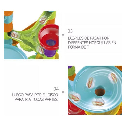 Pista De Armar Carrera De Bolitas Juego 113 Piezas Ingenio Varios