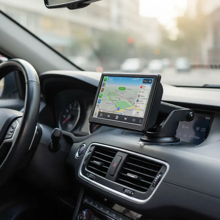 Pantalla Tactil 7'' Con Soporte Para Auto Android 12 Negro