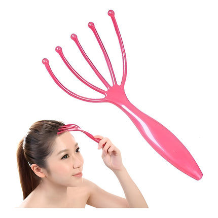 Masajeador Cabeza Garra Diseño Mano Plastico Masaje Fiesta  Rosado