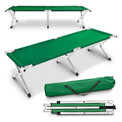 Catre De Aluminio Plegable Verde 181x62x43cm Verde