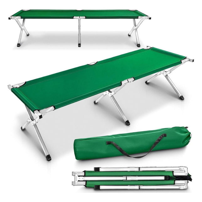 Catre De Aluminio Plegable Verde 181x62x43cm Verde