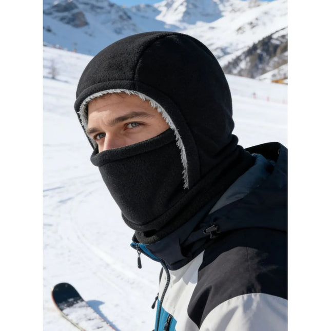 Pasamontañas Polar Interior De Sherpa 36x29cm. Negro Negro