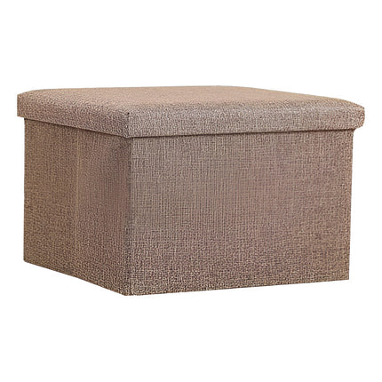 Banco Baul Puff Plegable  40x25x25cm. Chw03253/4/5 Marrón