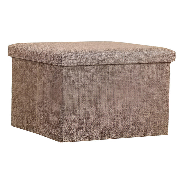 Banco Baul Puff Plegable  40x25x25cm. Chw03253/4/5 Marrón