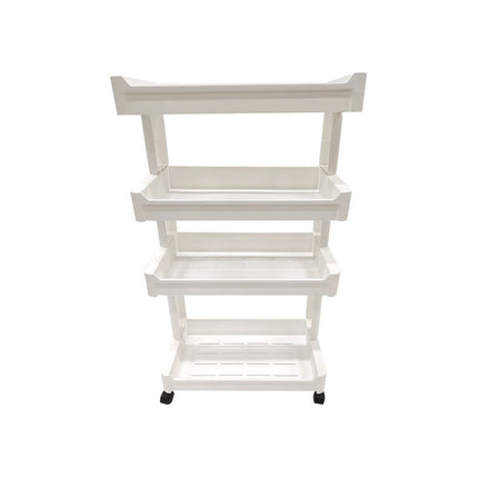 Mueble Estanteria De Plastico 4 Estantes Bandeja Blanco