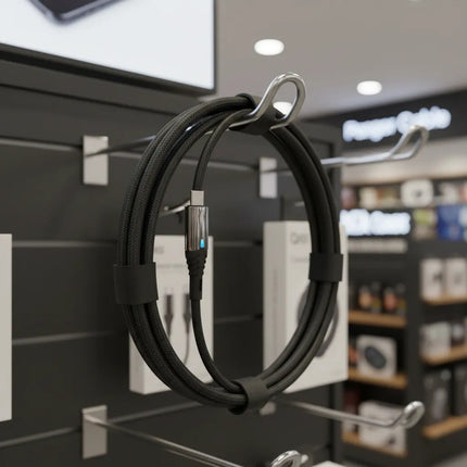Cable Reforzado De Carga Rapida  Usb-c Con Led Negro
