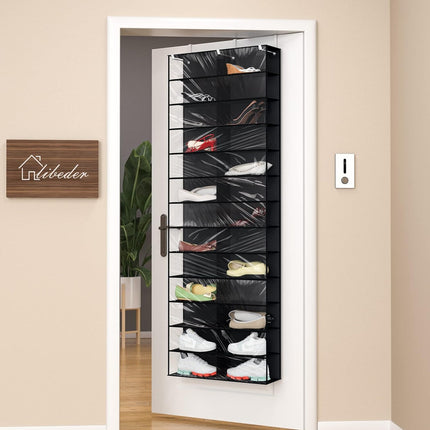Zapatera Organizador Para Puerta  24 Pares En Tela Negro