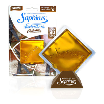 Aromatizante Saphirus Sensaciones Lámina Vainilla 8 G