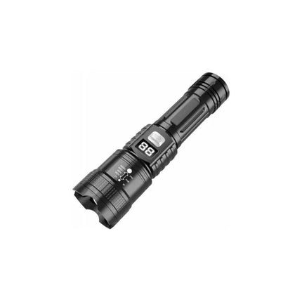 Linterna Led Super Potente Táctica Recargable Usb Blanco Negro