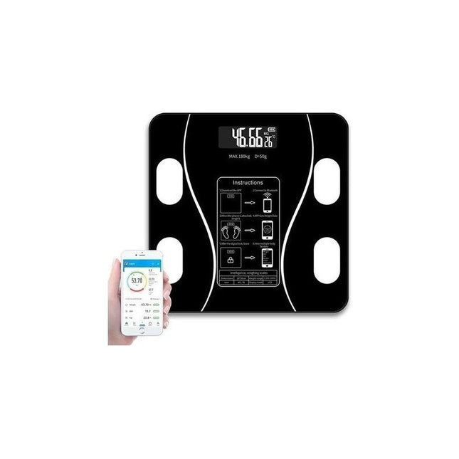 Balanza De Baño Smart Balanza Inteligente Negro