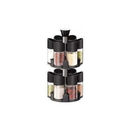 Especiero Giratorio Con 12 Frascos De Plastico N/a