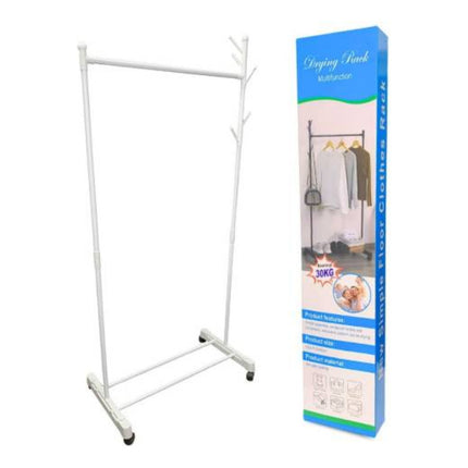 Perchero Blanco Con Ruedas 162x74.5x42cm Blanco