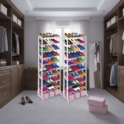Zapatera Rack Organizador Zapatos Calzados Hasta 30 Pares Blanco