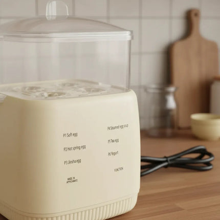 Hervidor Cocedor De Huevos Al Vapor 220v Egg Cooker Beige 1