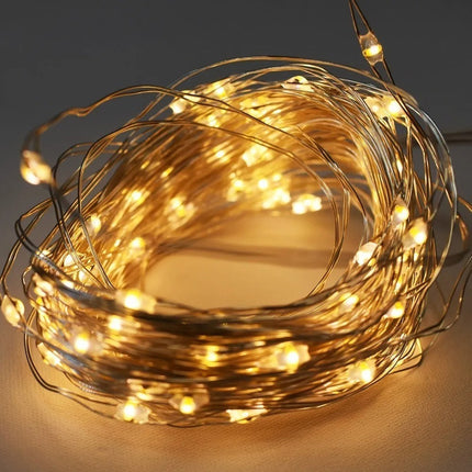 Luces Led A Pila Luciernagas Guía De 5 Mt Cálidas