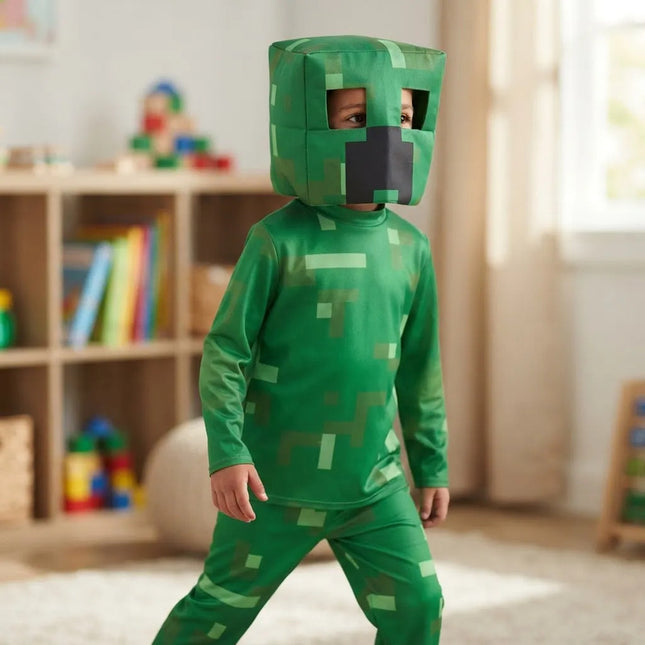 Disfraz De Minecraft Fiestas Temáticas Halloween Verde L