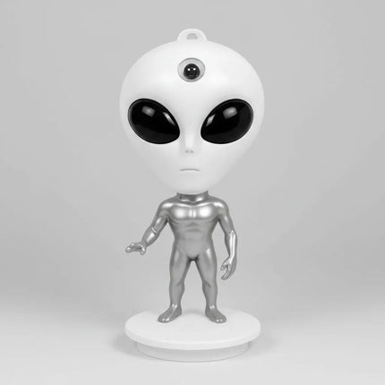 Lampara Alien Led Proyector De Galaxias Con Parlante Gris