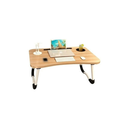 Mesa Desayuno Plegable Con Posa Vaso + Ranura Tablet  Na