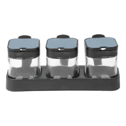 Set X 3 Especieros Con Cuchara Y Soporte X