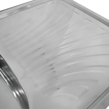 Pileta Doble Acero Inoxi 120x50 Cm C/valv Lh-2884 Color Plat Plateado