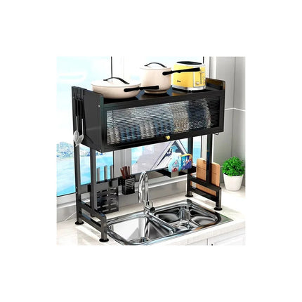 Organizador Escurridor Sobre Pileta Cocina Alacena Premium Negro