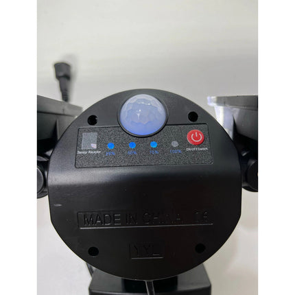 Foco Lampara Luz Led Exterior Panel Solar Con Sensor Negro