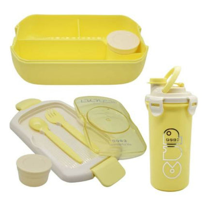 Set De Vianda Con Cubiertos Y Vaso 20x21cm