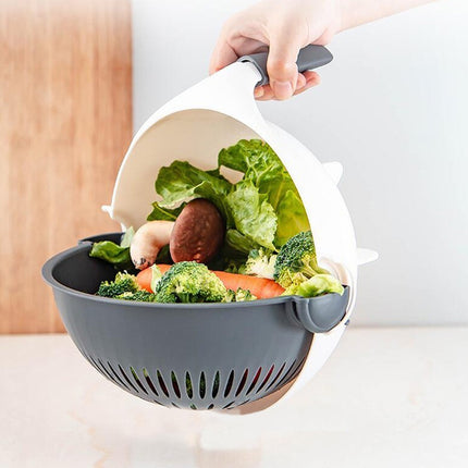 Rallador Rebanador Escurridor De Vegetales Y Verduras Blanco